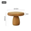 Dishes & Plates Round High Tray Small Mushroom Cake Rack Wedding Birthday Party Dessert Table Retro Wooden Frame Vintage Snack Plate Po Prop