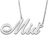 Pendant Necklaces Mia Love Heart Name Necklace Personalized Gold Plated Stainless Steel Collar For Women Girls Friends Birthday Wedding Gift