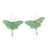 Fashion Green Butterfly Acryl Dange oorbellen vrouwen meisje vintage mot oorbellen grappige levensechte dierenjuwelen creatieve geschenkaccessoires