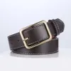 Män Designers Bälten Kvinnor Midja Ceinture Brass Spänne Äkta Läder Klassisk Designer Bälte Högkvalitativ Cowhide Bredd 3,8cm med låda # G10