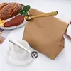 Cuchara de café de acero inoxidable Cuchara multifunción Bolsa de sellado Clip Leche en polvo Líquido Condimento Cucharas medidoras Mango largo Cafetera Durable Mantener fresco dh15