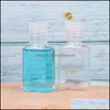 30Ml 60Ml Empty Clear Plastic Refillable Top Bottle Transparent Bottles For Hand Sanitizer Shampoo Drop Delivery 2021 Packing Office Schoo