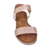 Sandálias Mulheres deslizam em PU Woman Sapatos de verão Elastic Comfort Flats Footwear