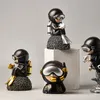 Coréen créatif noir résine plongeur Figurines artisanat ornements décoratifs maison salon bureau décoration accessoires cadeau bureau 220628