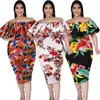 Robes grande taille grandes femmes vêtements Midi été Vintage hors épaule robe moulante Sexy goutte en gros