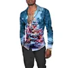 Men's Casual Shirts Christmas Theme 3D Printed Men's Button Shirts Fashion Long Sleeve Blouse Holiday Party Tops Year Couple Streetwear Clothing 230206