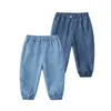 Summer Kids Anti Myggbyxor Baby Boys Girls Bloomers kläder 1 6 år barn S denim luftkonditionering byxor 220620