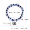 20 pcs/lot Bleu Mauvais Œil Perlé Brins Bracelet Main de Fatima Dinde Mille Yeux Souhait À La Main Femmes Résines Perle Bracelet Élastique Bracelets Jewlery