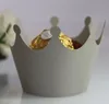 Düğün Süslemeleri Pembe Altın Prenses Taç Cupcake sarmalayıcıları Düğün Doğum Günü Duş Partisi Kek Dekorasyonu için Kılıflar