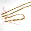 14K GOLD STAMPED NECKLACE BRACELET BRASS URBAN STYLE 8mm 24" RAPPER MIAMI CUBAN CHAIN