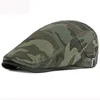 Berets Beret Cap Men Spring Summer Camouflage Army Cotton Adjustable Hat Vintage Sboy Ivy Flat Women BeretsBerets