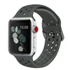 Slicone Straps Sportbänder für Apple Watch 7 6 SE 5 4 3 2 1 Armband für iWatch Silikonband weich atmungsaktiv Ersatz 40 41 44 45 mm