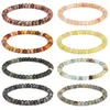 Bracelets de charme RONDELLE MISTÓRIAS PARA MAN HOMENS FORMA DE RODA DE PEDRA NATURAL 4x6mm Aventurine Agates Labradorita Jades Jóias de moda INTE22