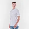 HELLEN&WOODY Summer Men Printed Badge Polo T-shirt Business Smart Casual Lapel Short Sleeve Wheat Pattern Cotton Top Tee 220504
