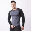Gym Clothing Fitness Suit Men's Long-sleeved Tight-fitting Quick-drying T-shirt Sweating Basketball Running Sports Shirt Muscle Brothers