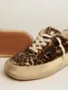 Little Dirty Shoes Designer Luxurious Italian Vintage Handmade Space-Star Animal Print Pony Leather Shoes with Shearling Lining-4