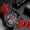 Neu Kommen Herren Militär Chronograph Uhr Armee Grün Silikon Gummi Armband Sport Armbanduhr Für Männer MINI FOCUS 0290