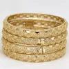 Dubai Bangles För Kvinnor Flicka Rhinestones Smycken 14K Guldpläterad Afrika Lyx Saudiarabien Armacelets Habesha Indian Bride Gift 220411