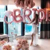 5pcs 32 inch Rose Gold BRIDE Letter Foil Balloons Wedding Decorations Team Bride Alphabet Air Baloon For Bride Wedding Ballon