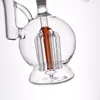 Glass Bong Hookah 6 Arm Árbol Percolador Tubo de agua Reciclador Candillo de aceite Dab Mobius Catcher de cenizas Sidecar con pipa de quemador de aceite de vidrio macho de 10 mm