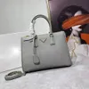 Autentica borsa di design di qualità originale Milano Large Classic Saffiano Retro Tote Fashion Messenger Borse in vera pelle Donna Uomo Unsex Business maniglia