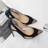 Designer-2022 Pointed color matching 12cm high heels