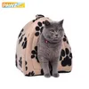 Prix de gros Cat House et lits pour animaux de compagnie 5 couleurs beige et rouge violet kaki noir avec bande de patte blanche avec bande de patte 210224