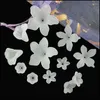 Beads Other Fashion Acrylic Charms Frosted Plastic Horn Snowflake Star Retro Spacer End Caps WhiteOther