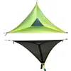 Portable Outdoor Camping Hammock Folding Aerial Triangle Hammock Hanging Cot Bed For Outdoor Travel Camping Canopy 220606