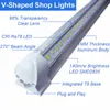 أنابيب LED LID Light Shop Bar 144w متكامل V أنبوب الشكل T 8 4ft 5ft 6ft 6ft 8 أقدام بارد فريزر الإضاءة عالية الكفاءة الفلورسنت المصباح Crestech888