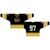 C26 Nik1 Cheap personalizado 1981 82-1986 87 Ohl Mens Womens Crianças Preto Branco Amarelo Stiched North Bay Centennials S Ontario Hockey League Jerseys