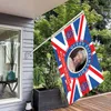 British Queen's Jubilee Flag 90 * 150cm 2022 Drottning Elizabeth II Flaggor 70th Anniversary British Souvenir Hängande Banderoller 9 Stil BH6323 TYJ