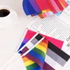 Rainbow Pride Flag Small Mini Hand Held Banner Stick Gay LGBT Party Decorations Supplies For Parades Festival DHL F060701