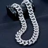 Catene Gioielli Hip Hop di alta qualità Collana a catena cubana Argento sterling 925 placcato oro Cuba Link 18mm Vendita di fabbricaChains Heal22