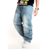 느슨한 힙합 청바지 남자 인쇄 된 유럽 브랜드 남성 캐주얼 패션 바지 힙합 힙합 스케이트 보드 220328