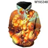 후드 스웨트 셔츠 포크몬 어린이 까마귀 3D 프린트 만화 애니메이션 귀여운 ch 220824