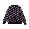 Tide Legal Brand Events 21 Winter VTM Over Printed Men's and Women's Round Neck Pullover Stickad tröja