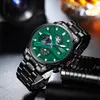 Nibosi Mens Watches kuvars kol saatleri lüks marka kronografı izle altın moda saat adam aydınlık eller relogio masculino 220530