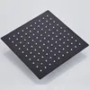 Zwart vierkante regen roestvrijstalen douchekop ultrathin 2 mm 8/10/12/16 inch keuze badkamer wandplafond gemonteerd