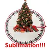 Nuova sublimazione albero di Natale gonne decorazioni spazi vuoti pressa a caldo stampa fai da te ornamento di alberi di lino natalizio rosso