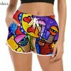 CLOOCL Short Femme Belle Polynésie Art Abstrait Motif 3D Short Imprimé Mode Fitness Pantalon de Survêtement pour Femme Short de Plage W220616