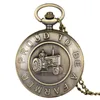 Pocket Watches stolta över att vara en bonde retro brons kvarts klocktröja kedja hänge klocka gåvor unisex relojes de bolsillopocket