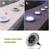 Outdoor Lighting Solar Powered Panel LED Floor Lawn Lamps Deck Light 8 LEDs Underground Light Garden Pathway Spot Lights