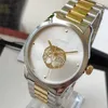 Nowe modne zegarki 38mm 28mm luksusowy męski zegarek damski pasek ze stali nierdzewnej twarz kota zegarek kwarcowy montre de luxe damski zegarek