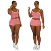 Pieni femminili per tracce cortometraggio set da donna set di fitness da donna set di spaghetti cinghie top shorts outfits sports indossano due setwomen yoga motociclisti