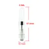 .5ml 1.0ml 510 Thread Vape Cartridge With Press Tip Ceramic coil wickless carts for thick oils 0.5ml