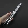 4 Style Convenient Mirror Light Surface Practice Butterfly Folding Training Knife Outdoor Game Without A Blade 420 Blades 525