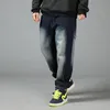 Jeans para hombres sobre talla jean pantalones holgados hombres sueltos de mezclilla casual skateboard