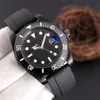 40mm Case 3A Kaliteli Erkekler Saatler Seramik Çerçeve Mekanik Otomatik Hareket Yüzme Su geçirmez İzle Aydınlık Dial Tasarım Kauçuk Kayış Saati Montre De