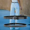 Belts 43'' Punk Style Women PU Leather With Simple Round RivetsBelts